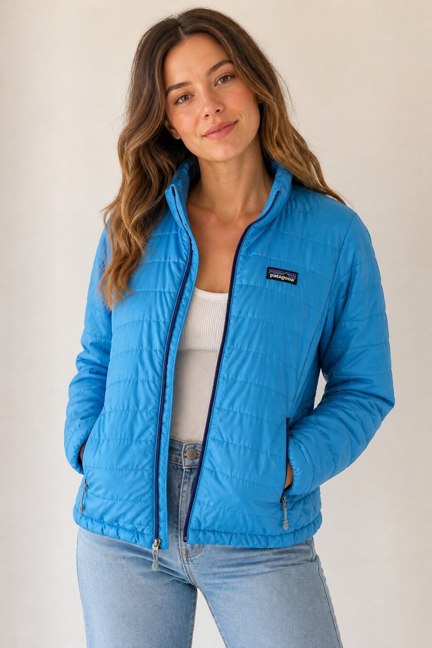 Patagonia Women's Light Blue Puffer Jacket S - Picture 1 of 7